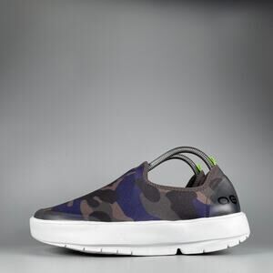 Oofos Oomg Eezee Women's 9 Gray Blue White Low Running Sneakers Casual Shoes GUC